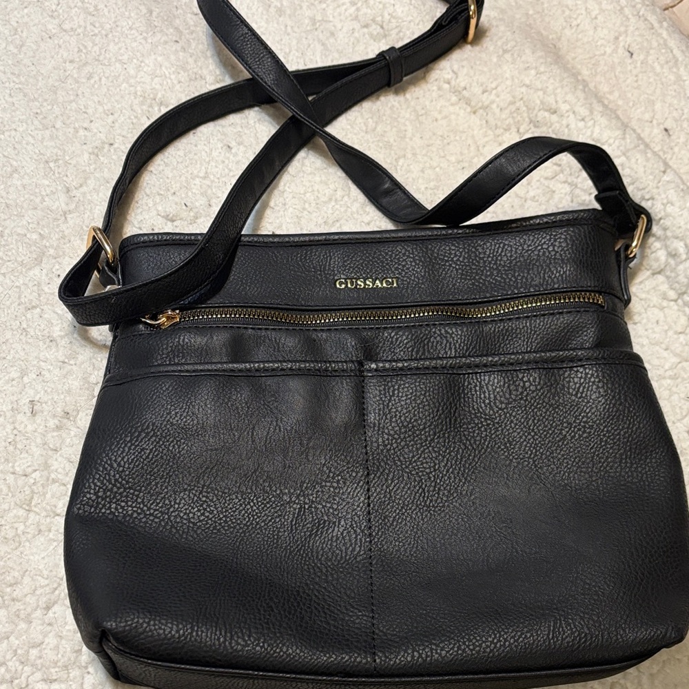 Gussaci Black Crossbody Bag for Women